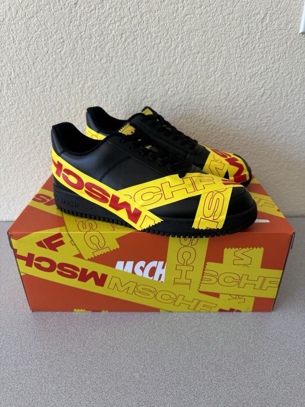 MSCHF TAP3 Black Yellow Red Men’s Size 8 Mschf-007 New In Box